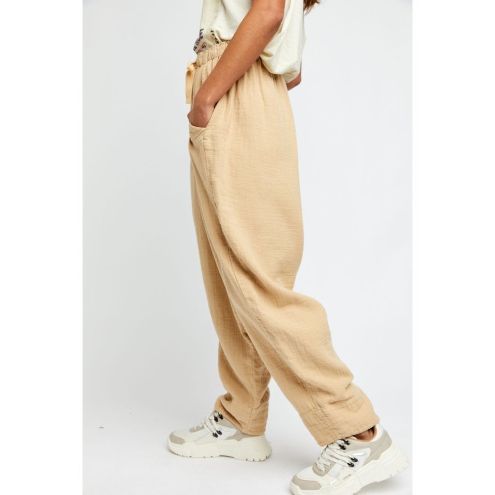 🎉LAST CHANCE🎉 NWT Free People Essential Doublecloth Pant / Mustard Seed - Picture 3 of 7